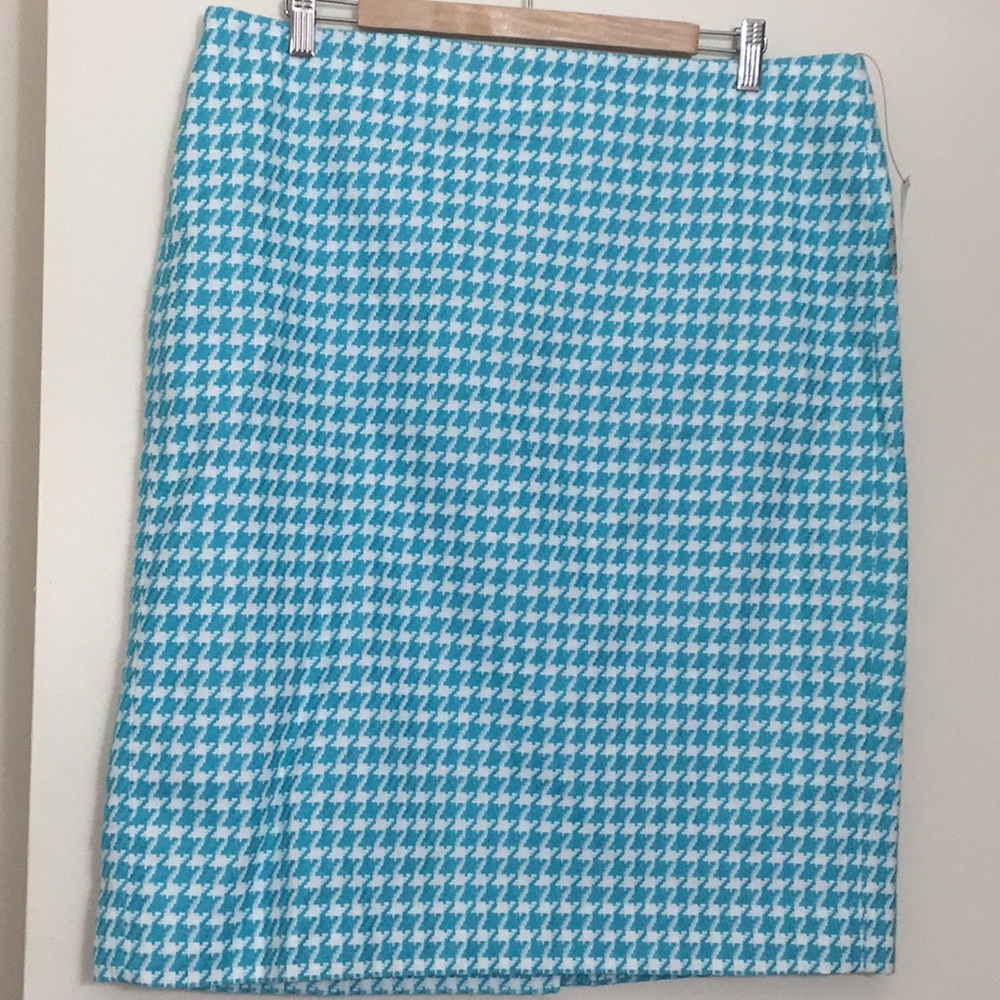 Talbots Houndstooth Pencil Skirt